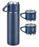 FunBlast Stainless Steel Vacuum Flask Cups Set Sea Blue - 500 ml