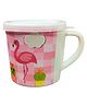 FunBlast Milk Mug for Kids with Handle and Lid  260 ml (Flamingo)