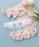 Babyhug Free Size Headbands with Floral Applique Pack of 3 - Multicolour