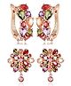 YouBella Stylish Party Wear Jewellery Gold Plated Studs Earrings Multicolour - 20 g & 25 g