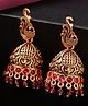 Yellow Chimes Gold Plated Floral Designed Tradition Jhumka Earrings - Golden