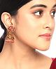 Yellow Chimes Gold Plated Floral Traditional Jhumka Earrings - Gold