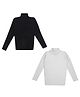 KNITCO Pack Of 2 Full Sleeves Cable Knit Unisex Skivi Sweater - Black & White