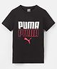 PUMA Cotton Knit Half Sleeves Graphic Tee II-  Black