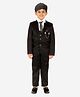 P-MARK Full Sleeves Solid 5 Piece Party Suit - Black