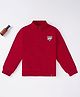 Ed-a-Mamma Sustainable Cotton Full Sleeves Sweatshirt Space Patch - Red