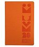 DISNEY MICKEY PU EMBOSSED A5 Notebook Ruled 200 Pages  (Orange)