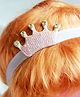 CHOKO Princess  Pearl Crown Handmade And Adjustable Headband - Pink White