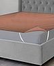Kuber Industries Heart Home Self Design PVC Waterproof King Size Mattress Protector Baby Plastic Sheet Protector - Brown