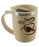 Kuber Industries Coffee House Insulated Mug with Sipper Lid Brown - 280 ml