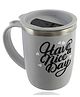 Kuber Industries Coffee House Insulated Mug with Sipper Lid Grey - 280 ml