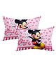 Kuber Industries 100% Natural Cotton Disney Mickey Mouse Print Silky Soft Pillow Pack of 2 - Blue