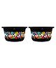 Kuber Industries Heart Home Disney Mickey Minnie Print 2 Pieces Unbreakable Multipurpose Bath Tub 25 Litres each - Black