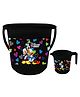 Kuber Industries Disney Mickey & Minnie Print 2 Pieces Unbreakable Virgin Plastic Bathroom Bucket with Mug Set - Blue