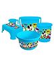 Kuber Industries Heart Home Disney Mickey Minnie Print Plastic Bathroom Set of 5 - Blue