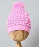 Funkrafts Pom Pom Detail Handmade Woollen Cap - Pink