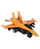 Rising Step Die Cast Pull Back Fighter Plane - Orange
