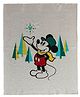 Disney By Pluchi  Cotton Knitted AC Blanket Christmas Mickey Mouse  Print - Black & Red
