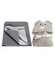 BRANDONN New Born Baby Gift Set Combo Pack for Baby Boys and Baby Girls Pack of 2 - Grey