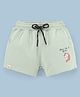 Sundae Kids Mid Thigh Length Lycra Shorts Unicorn Print - Pista Green