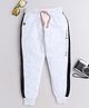 3PIN Solid Side Taped Joggers - White