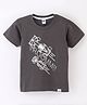 Teddy Half Sleeves T-Shirt Racing Car Print - Black