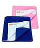 OYO BABY Small Size Baby Bed Protector Mat Pack Of 2 - Royal Blue & Pink