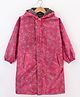 Clownfish Full Sleeves Hooded Raincoat Dots Print - Red