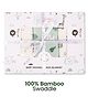 Mush Ultra Soft Comfortable and Multipurpose 100% Bamboo  Muslin Baby Swaddle & Wrapper Pack of 3 - White & Green
