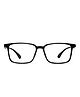 Intellilens Square Zero Power  Anti Glare & Blue Light Filter UV Protection Computer Glasses 53-16-135 - Black