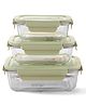 The Better Home Borosilicate Stackable Food Containers Pack of 3 - Green
