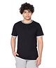 TeenTrums Half Sleeves Solid Tee - Black