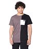 TeenTrums Half Sleeves Colour Blocked Tee - Grey