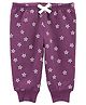 Carter's Floral Fleece Joggers- Purple