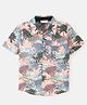 CrayonFlakes Half Sleeves Beach Theme Floral Printed  Shirt - Peach