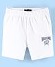Tommy Hilfiger Cotton Knit Knee Length Shorts Logo Print - White