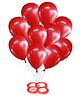 AMFIN Metallic Balloons Red - Pack of 100