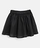 Aww Hunnie 100% Cotton Solid Flared Skirt - Black