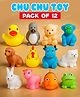 Fiddlerz Chu Chu Animal Squeeze Toys for Kids Soft and Safe Bath Time Fun and Interactive Play for Toddlers Pack of 12 Colorful