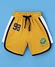 ToffyHoue Knee Length Shorts Number Print - Yellow
