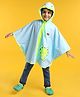 Babyhug PVC  Opaque Full Sleeves Poncho Raincoat Frog Print - Blue