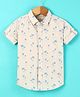 Jash Kids Half Sleeves Shirt Palm Tree Print - Cream