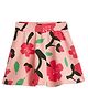 Plan B Cherry Blossom Printed Skater Skirt With Inbuilt Shorties - Peach
