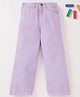 Ed-a-Mamma Cotton Sustainable Wide Leg Full Length Jeans - Lilac