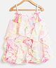Nauti Nati Sleeveless Floral Printed Frilled Dress - Off White