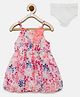 Nauti Nati Sleeveless Colourful Flower Applique Dress - Pink