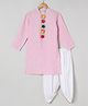 BYB Premium Pure Linen   Kurta Dhoti Set for Boys - BABY PINK