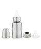 Chinmay Kids Stainless Steel Feeding Bottle No Leakage With Matte Finish Internal Marking Silver - 140 ml
