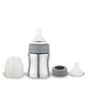 Chinmay Kids Stainless Steel Baby Feeding Bottle No Plastic With Internal Marking For Newborn Grey - 125 ml