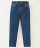 Ed-a-Mamma Sustainable Cotton Full length Solid Color Denim Jeans - Dark Blue